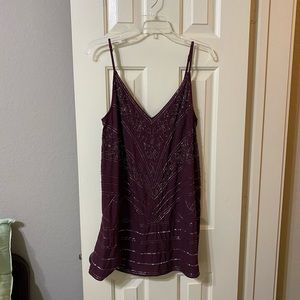 Burgundy beaded Free People dress size small